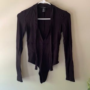 Forever 21 plunge neck bodysuit size S
